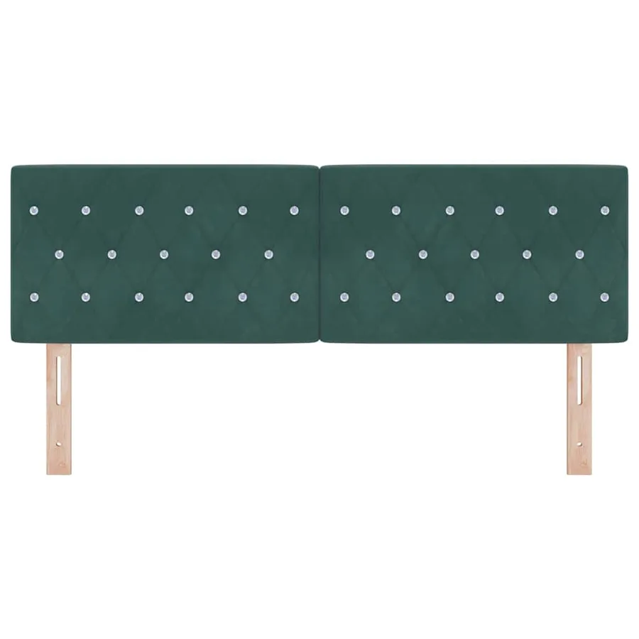 Tête de lit Vert foncé 144 cm Velours - 4
