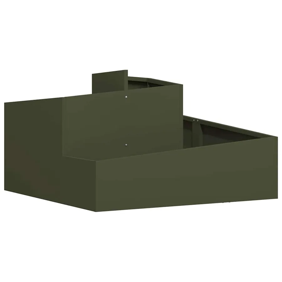 Cache-pot de jardin Vert olive 80 x 80 x 50 cm - 2