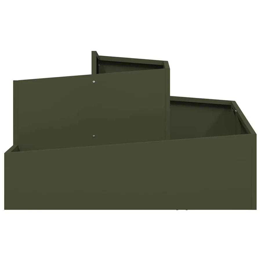 Cache-pot de jardin Vert olive 80 x 80 x 50 cm - 5