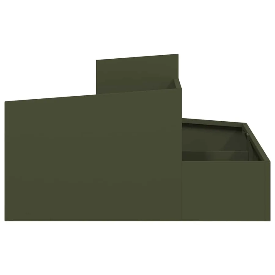 Cache-pot de jardin Vert olive 80 x 80 x 50 cm - 6