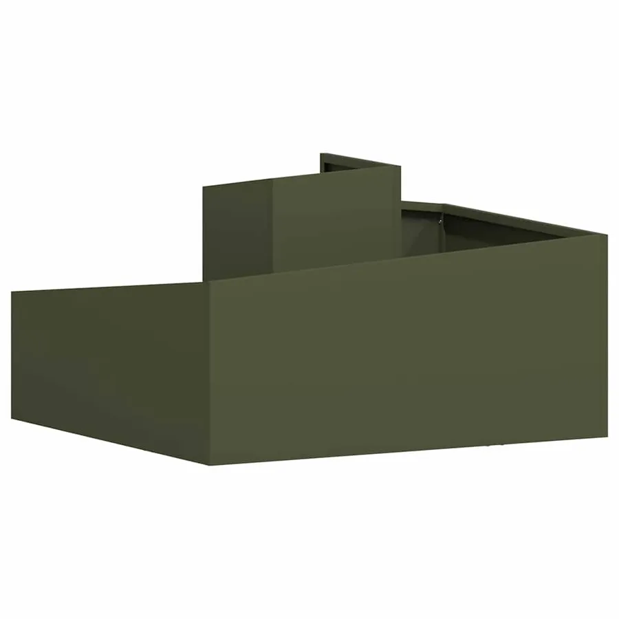 Cache-pot de jardin Vert olive 80 x 80 x 50 cm - 7