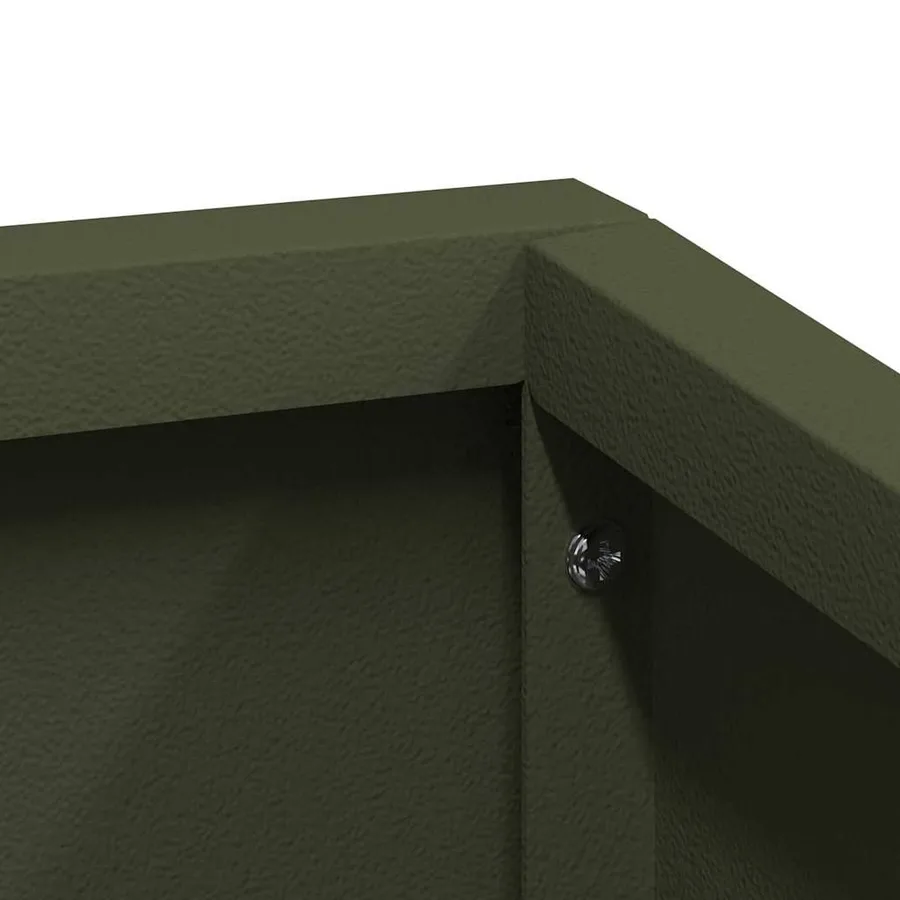 Cache-pot de jardin Vert olive 80 x 80 x 50 cm - 9