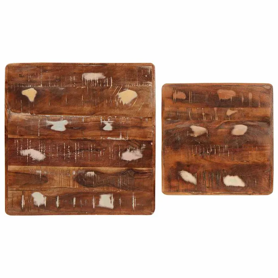 Tables gigognes 2 pcs 46 x 46 x 45 cm Bois Recyclé Solide - 7