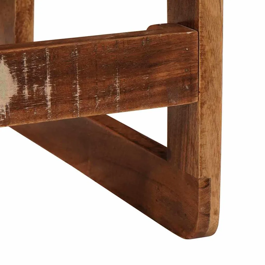 Tables gigognes 2 pcs 46 x 46 x 45 cm Bois Recyclé Solide - 9
