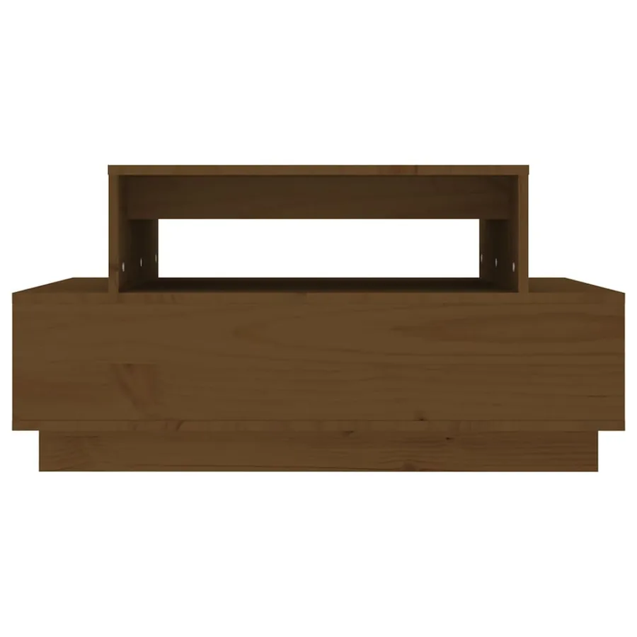 Table basse Marron miel 80x55x40,5 cm Bois massif de pin - 5