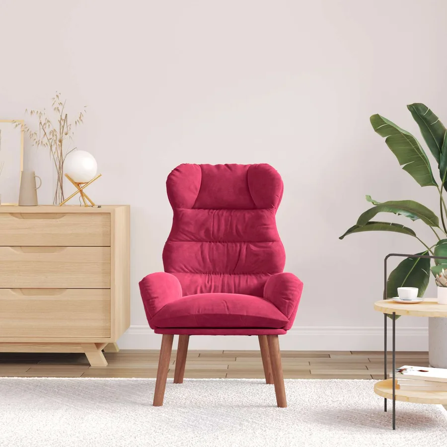 fauteuil Bordeaux 69 x 74 x 93 cm Velours - 3