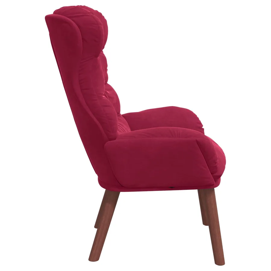 fauteuil Bordeaux 69 x 74 x 93 cm Velours - 5