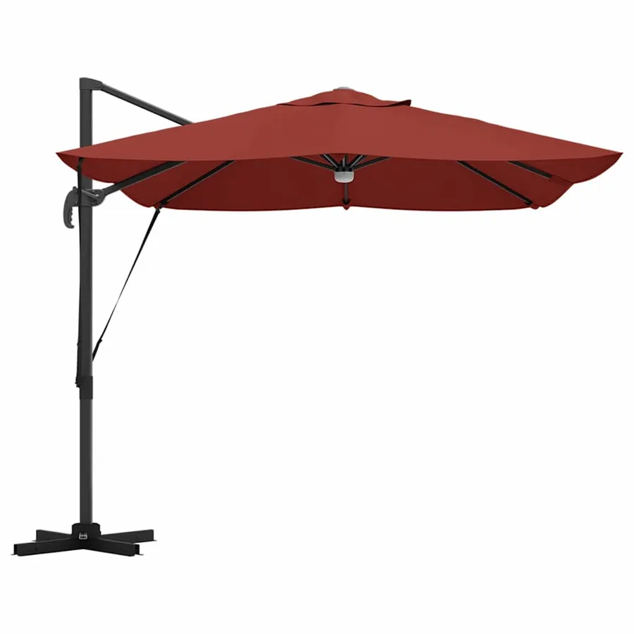 Parasol Terre cuite 351 x 250 x 253 cm Polyester et Aluminium - 7