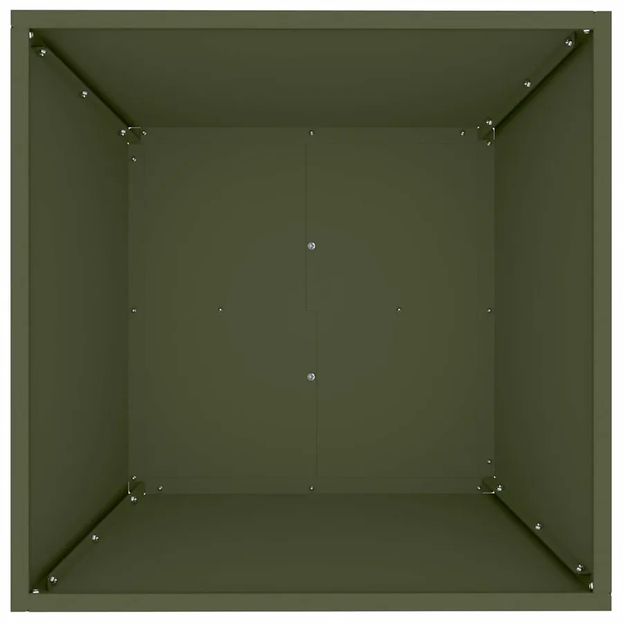 Cache-pot de jardin 5 pc Vert olive 50 x 50 x 15 cm - 9