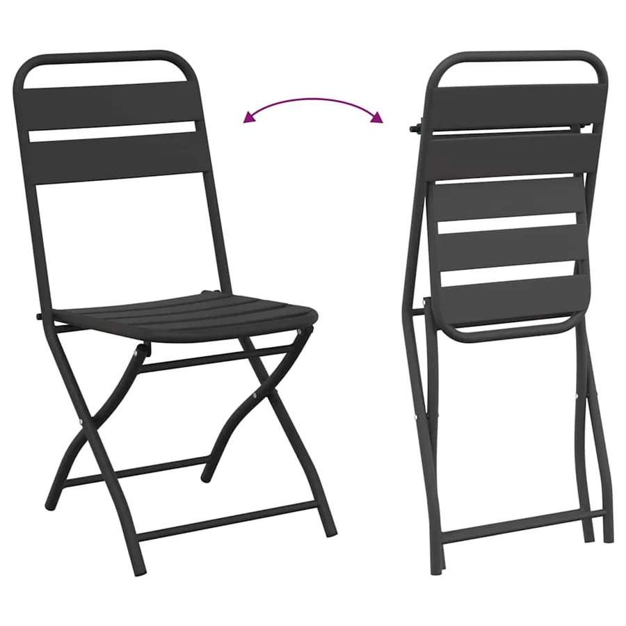Ensemble bistrot 3 pcs Anthracite Acier - 9
