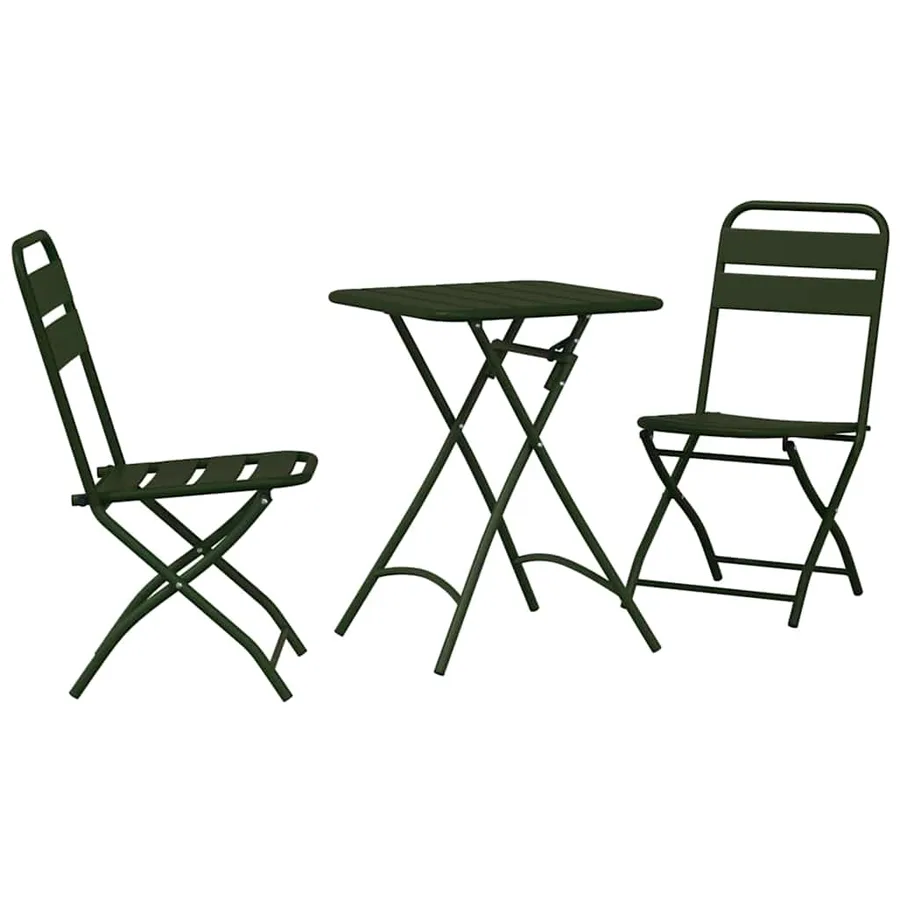 Ensemble bistrot 3 pcs Vert Acier - 2