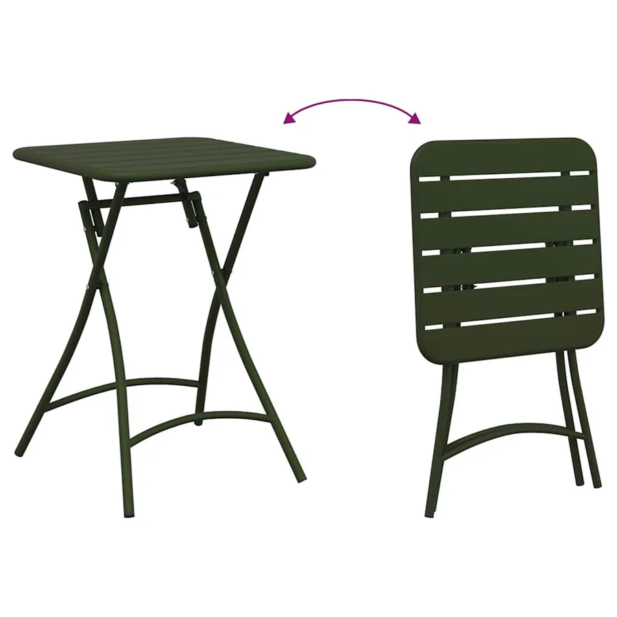 Ensemble bistrot 3 pcs Vert Acier - 8