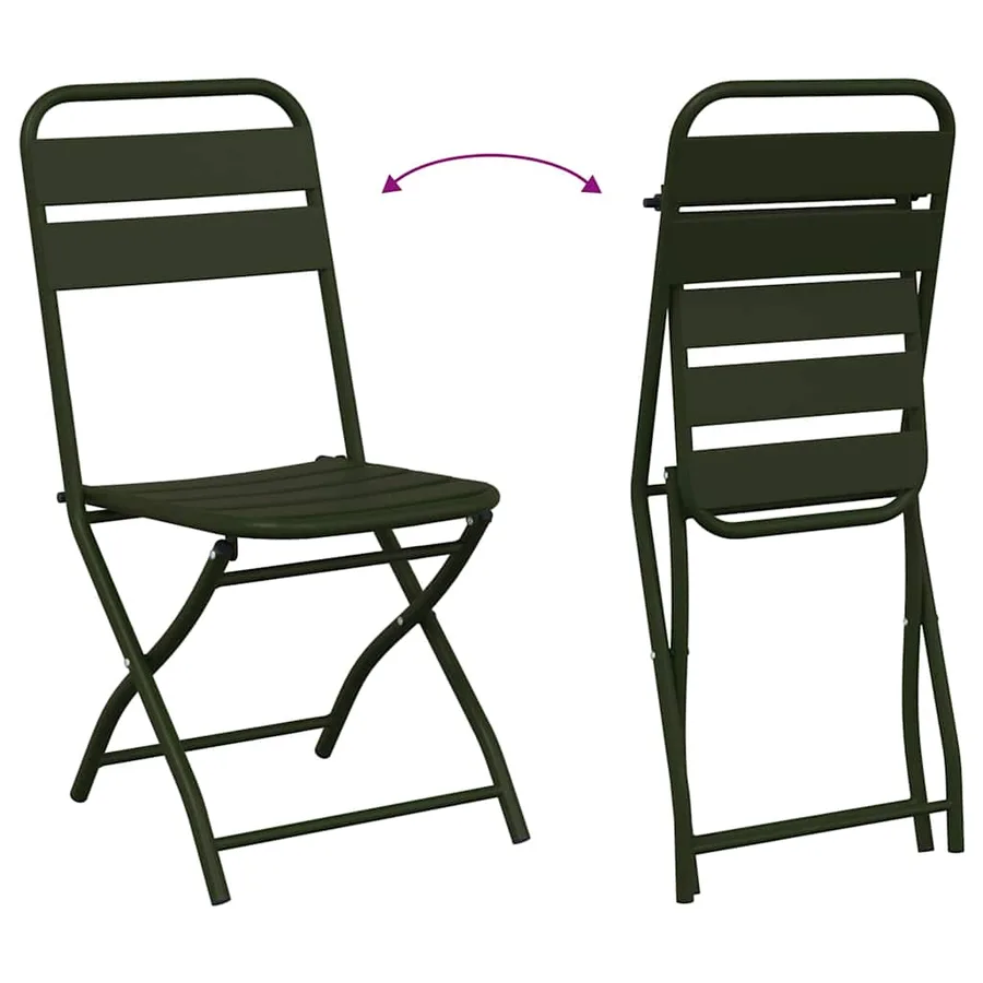 Ensemble bistrot 3 pcs Vert Acier - 9