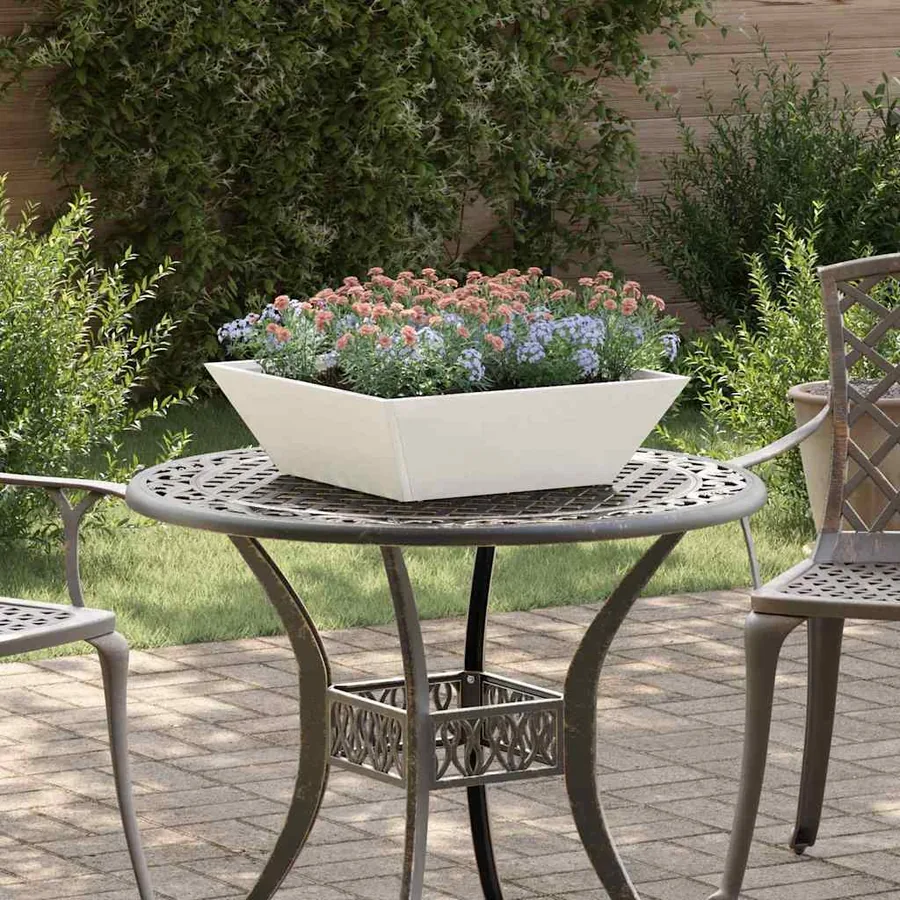 Cache-pot de jardin 5 pc Blanc 50 x 50 x 15 cm