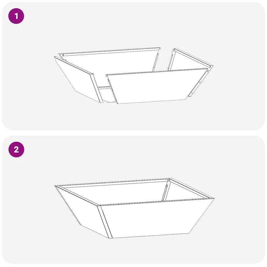 Cache-pot de jardin 5 pc Blanc 50 x 50 x 15 cm - 11