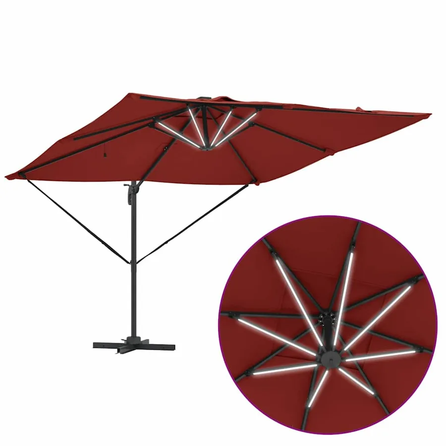 Parasol Terre cuite 286 x 284 x 270 cm Aluminium et polyester - 12
