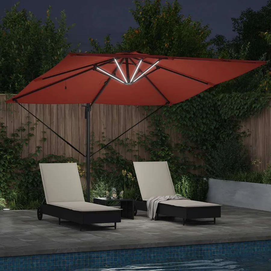 Parasol Terre cuite 286 x 284 x 270 cm Aluminium et polyester - 4