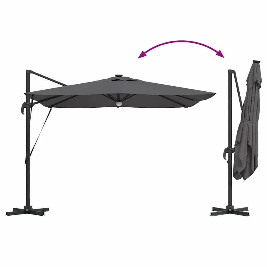 Parasol Roma Anthracite 286 x 284 x 270 cm - 14