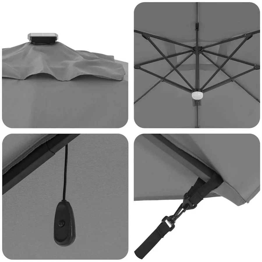 Parasol Roma Anthracite 286 x 284 x 270 cm - 9