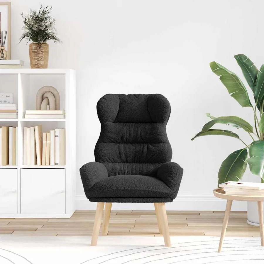 fauteuil Noir 69 x 74 x 93 cm Tissu Sherpa - 3