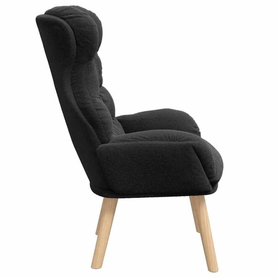 fauteuil Noir 69 x 74 x 93 cm Tissu Sherpa - 5