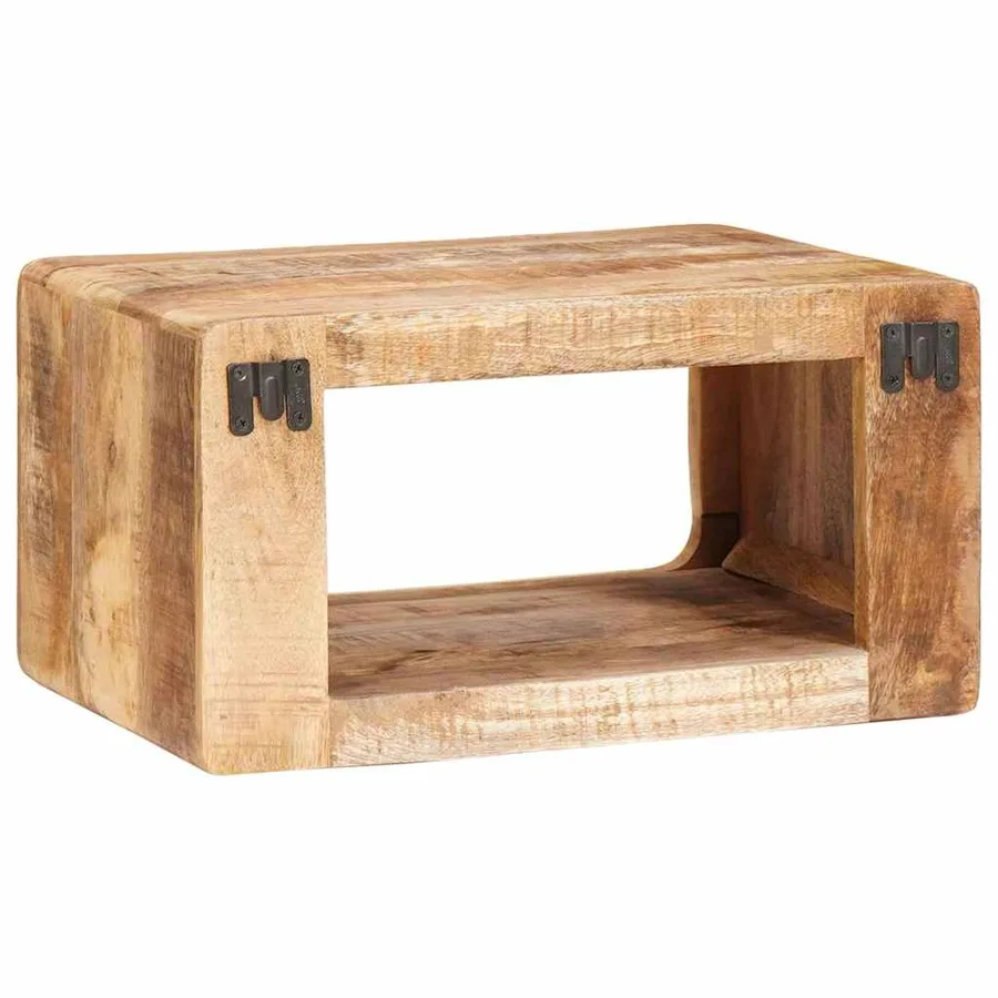 Table de chevet 2 pcs Marron Bois de mangue massif - 7