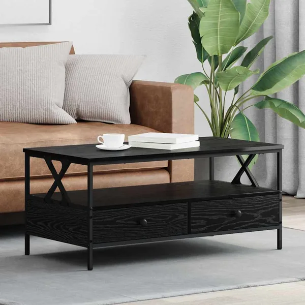 Table basse Chêne noir 100 x 51 x 45 cm Bois d'ingénierie