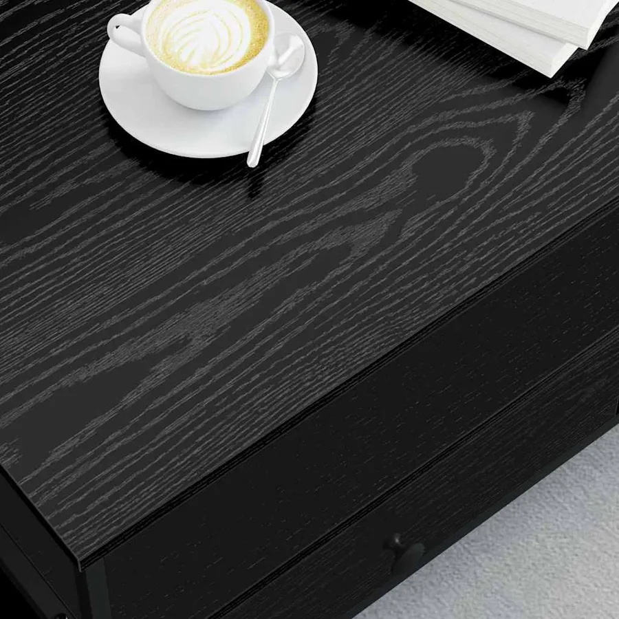 Table basse Chêne noir 100 x 51 x 45 cm Bois d'ingénierie - 4
