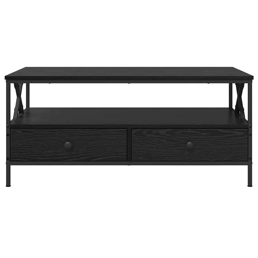 Table basse Chêne noir 100 x 51 x 45 cm Bois d'ingénierie - 6