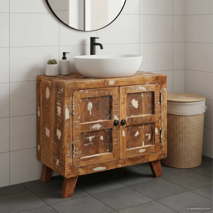 Armoire de salle de bain avec étagère avec stockage avec porte