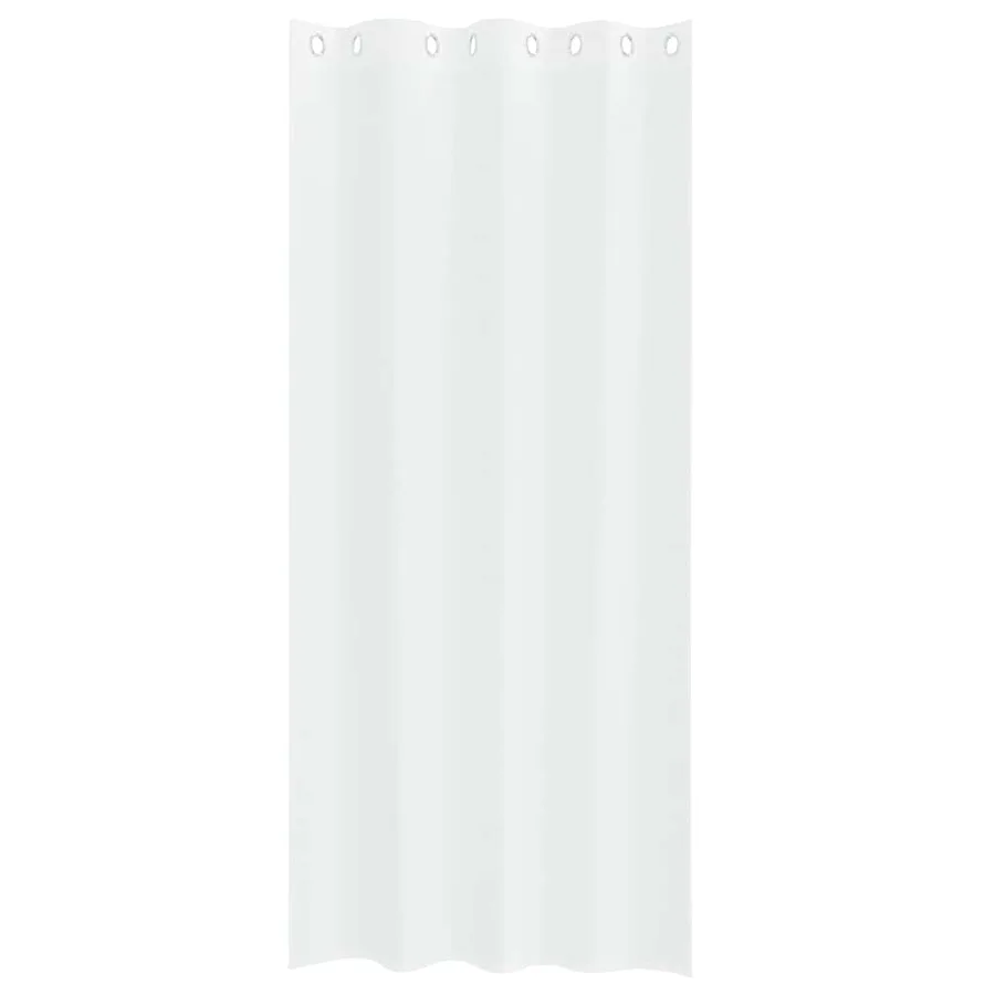 Rideau en Voile 2 pcs Blanc 225 x 140 cm Polyester - 4