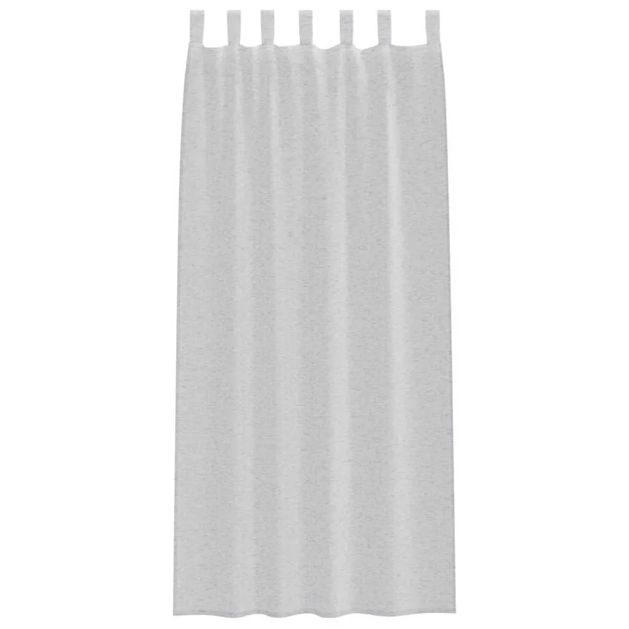 Rideau en Voile 2 pcs Gris clair 225 x 140 cm Polyester - 4
