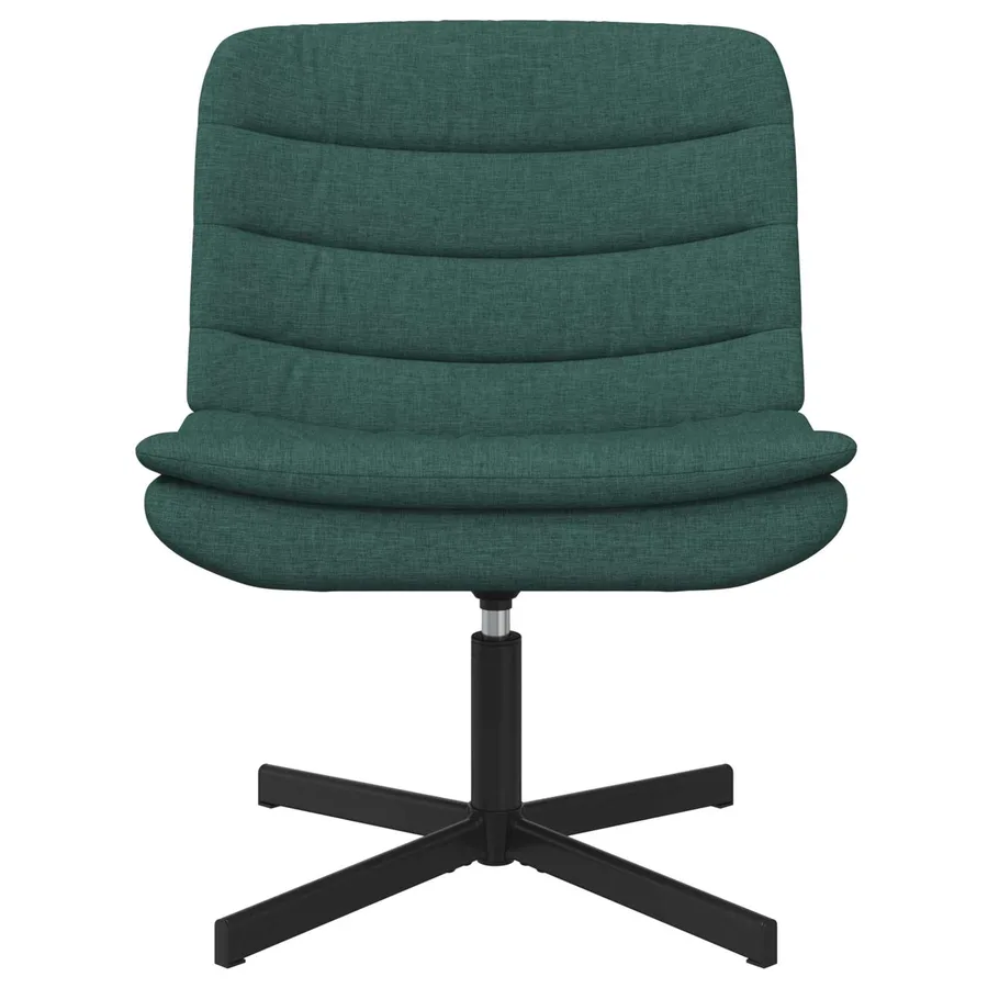 Chaise pivotante Vert foncé 63 x 75 x 76 cm tissu - 2