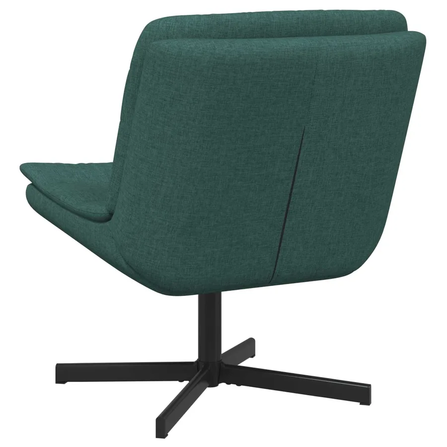 Chaise pivotante Vert foncé 63 x 75 x 76 cm tissu - 4