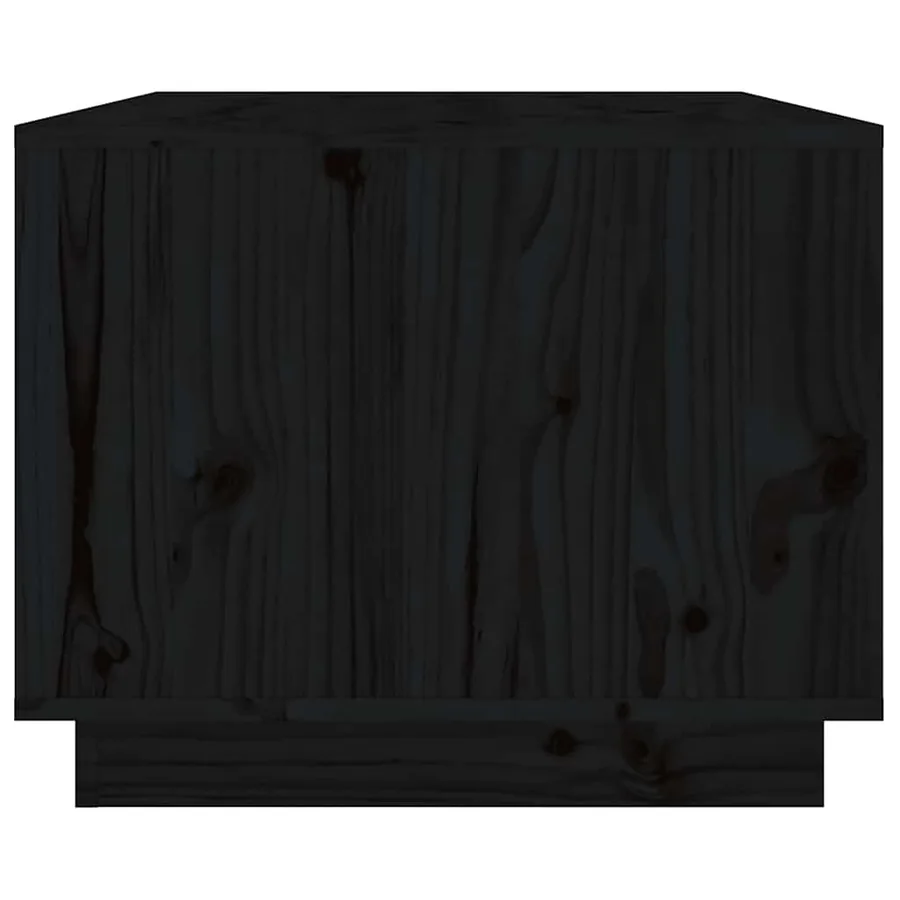 Table basse Noir 80x50x40 cm Bois massif de pin - 6