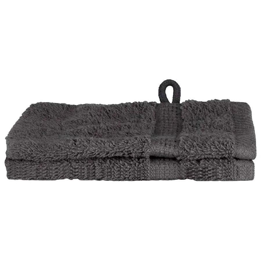 Serviette Invité SOLUND 2 pc Anthracite 15 x 21 cm 550 gsm - 2