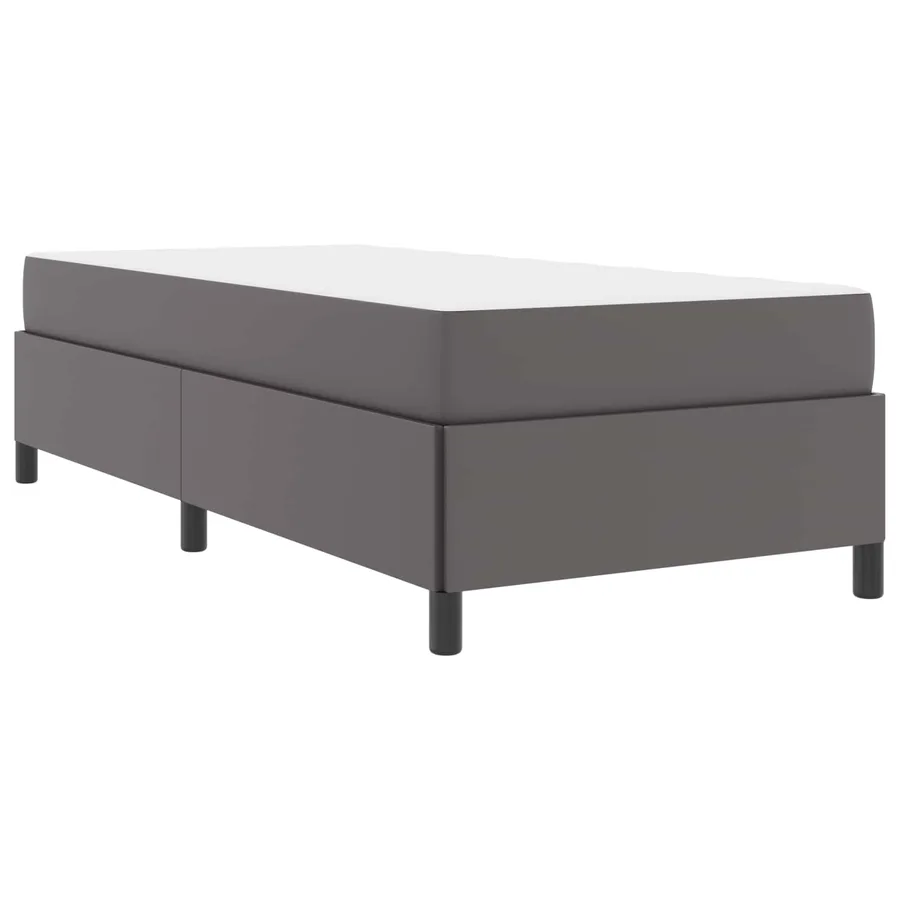 Cadre de lit avec matelas Gris 80 x 200 cm tissu - 2