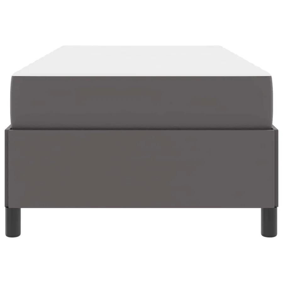Cadre de lit avec matelas Gris 80 x 200 cm tissu - 7
