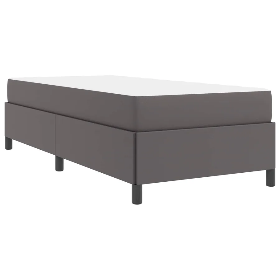 Cadre de lit avec matelas Gris 80 x 200 cm tissu - 9