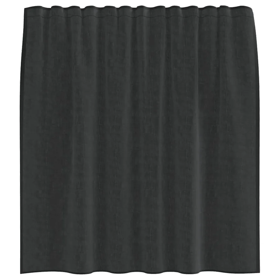 Rideaux en voile avec passe-tringles 2 pcs noir - 4
