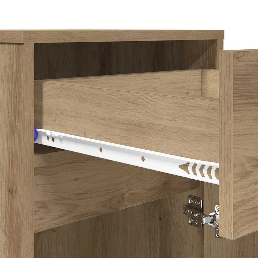 Armoire de chevet LED chêne artisanal 38 x 34 x 61 cm - 11