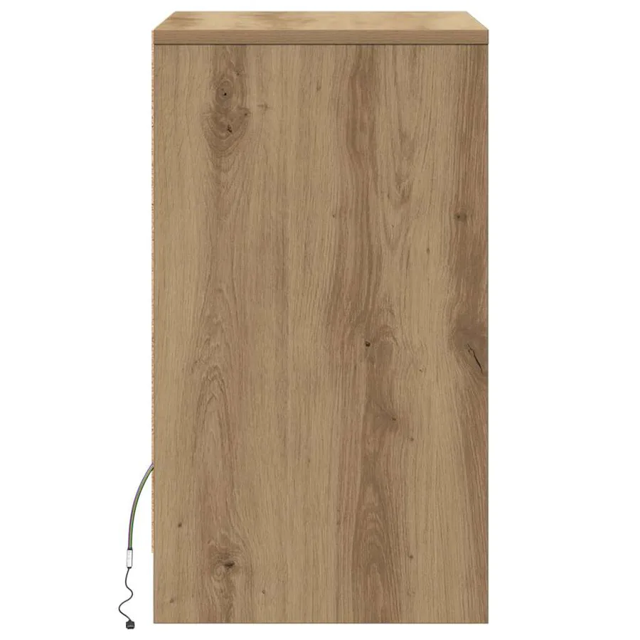 Armoire de chevet LED chêne artisanal 38 x 34 x 61 cm - 7