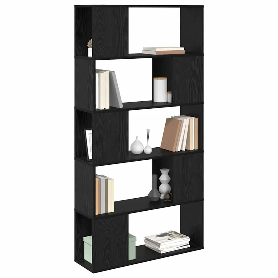 Ensemble meuble TV Noir 80 x 24 x 156 cm Bois d'ingénierie - 3