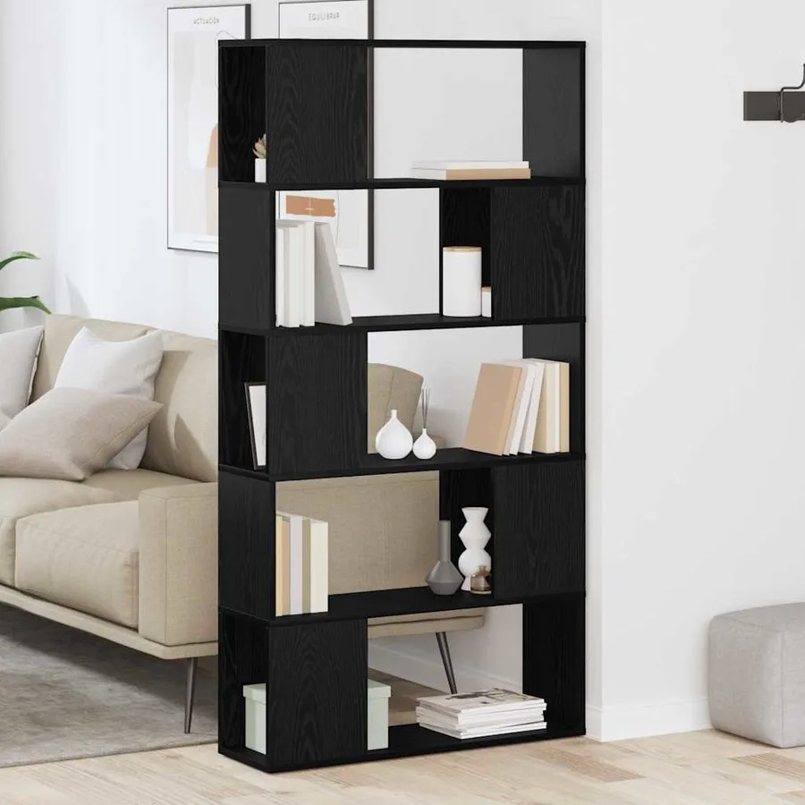 Ensemble meuble TV Noir 80 x 24 x 156 cm Bois d'ingénierie - 4