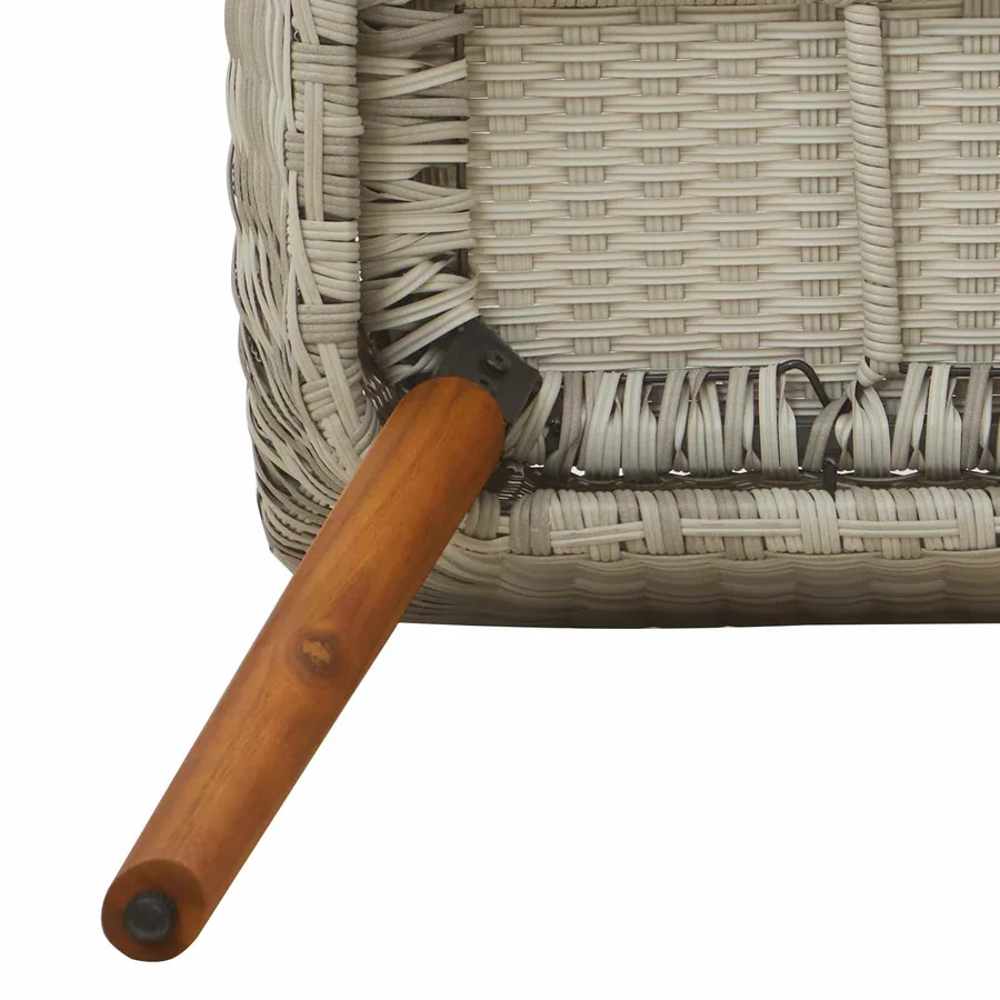 Ensemble de salle à manger pour jardin 3 pcs Gris clair - 9