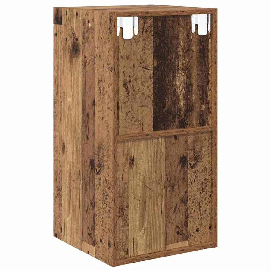 Ensemble meuble TV Montage mural Bois Ancien 37 x 37 x 72 cm - 9