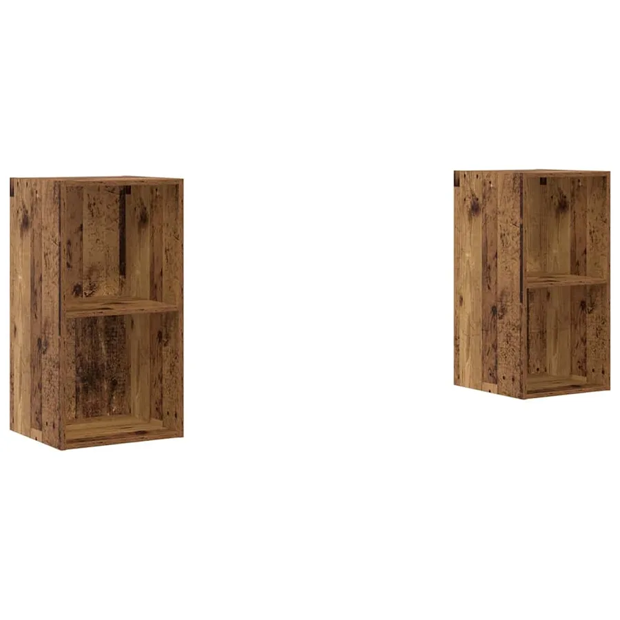 Ensemble meuble TV 2 pcs Bois Ancien 37 x 37 x 72 cm - 2