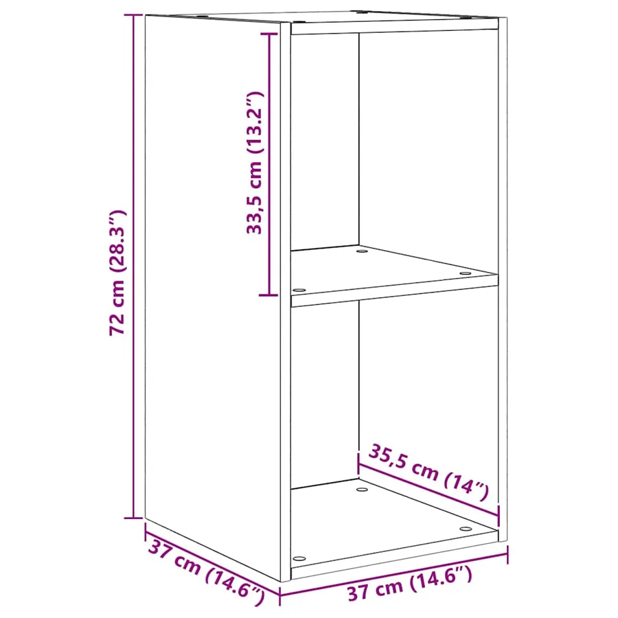 Ensemble meuble TV 2 pcs Bois Ancien 37 x 37 x 72 cm - 8
