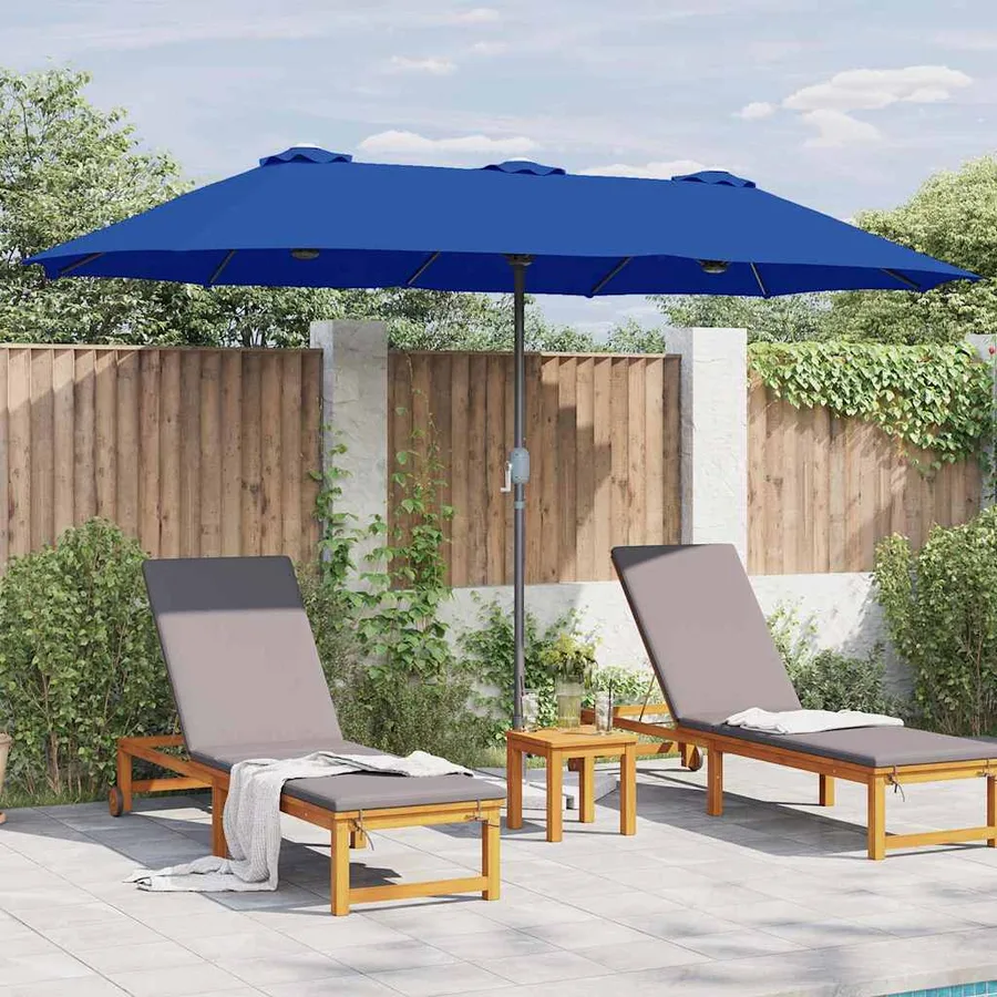 Parasol de jardin 370 x 197 x 239 cm Polyester et Aluminium - 4
