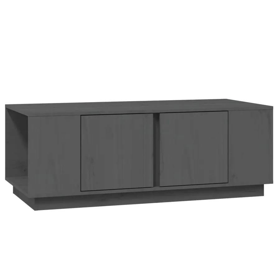 Table basse Gris 110x50x40 cm Bois massif de pin - 2